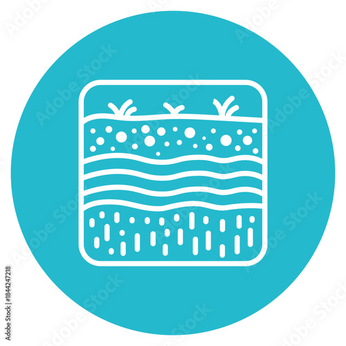 Soil Stratigraphy icon vector image. Can be used for Archeology.