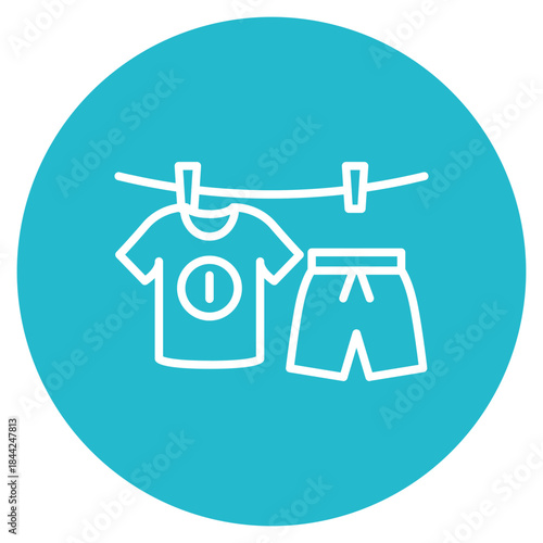 Sportswear Wash icon vector image. Can be used for Laundry.