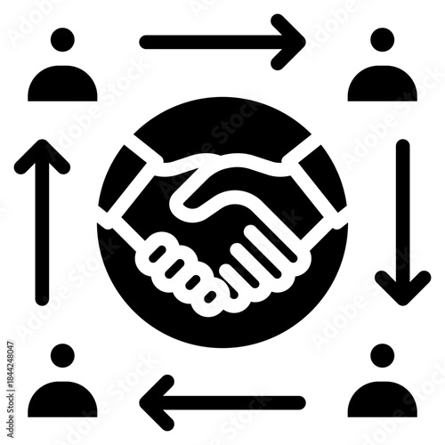 management, strategy, corporation, community, team, collaboration, teamwork, communication, Partnership, company, team, employee,  glyph icon vector design illustrator