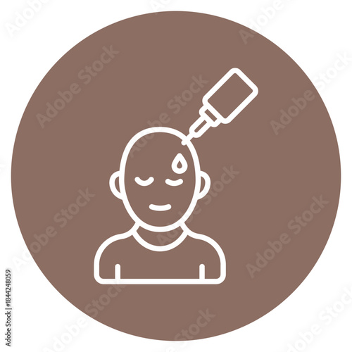Baldness Treatment icon vector image. Can be used for Dermatology.