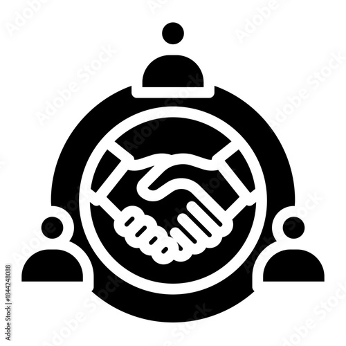 management, strategy, corporation, community, team, collaboration, teamwork, communication, Partnership, company, team, employee,  glyph icon vector design illustrator