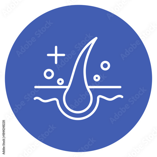 Folliculitis icon vector image. Can be used for Dermatology.