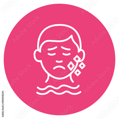 Flaky Skin icon vector image. Can be used for Dermatology.