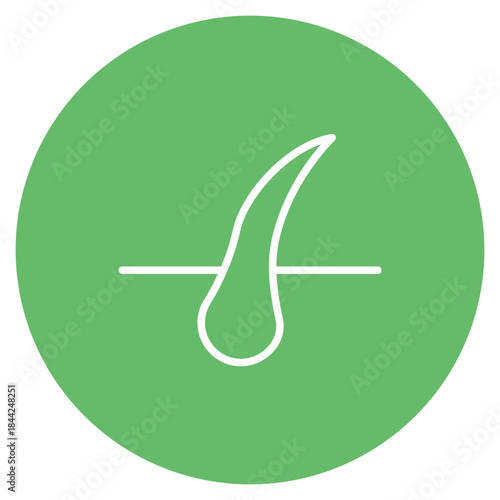 Hair Follicle icon vector image. Can be used for Dermatology.