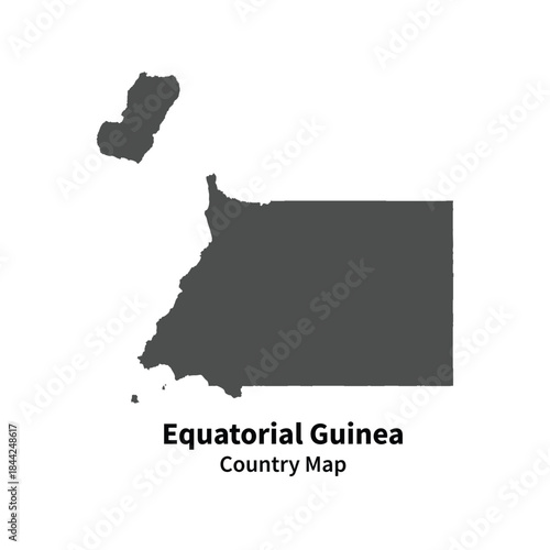 Equatorial Guinea Country map illustration on white background