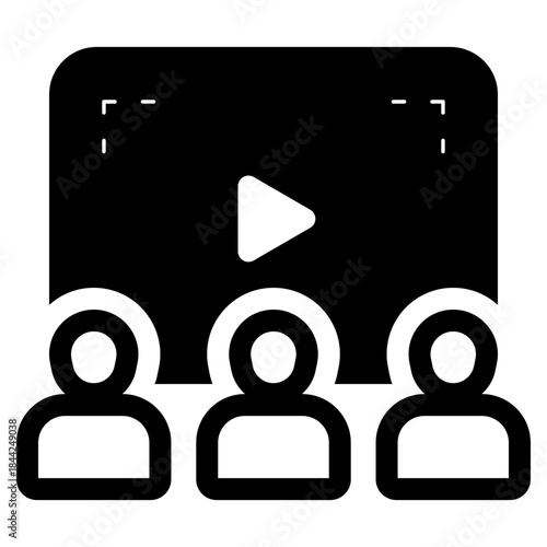 movie theater audience icon