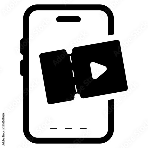 online movie ticket booking icon