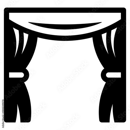 theater drop curtain icon