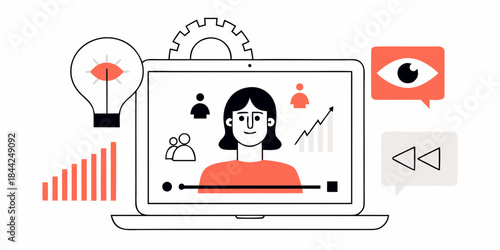 Online learning platform with video conference ideas and data visualization