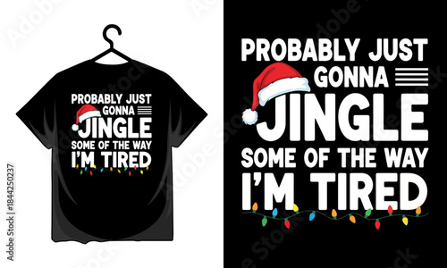 Funny christmas t shirt with jingle bell design