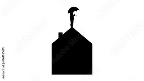 madhouse symbol, black isolated silhouette