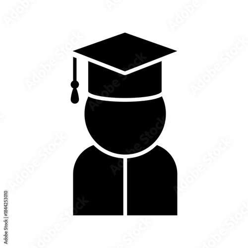 Student icon vector. Schoolboy Illustration sign. Pupil symbol. Education logo.