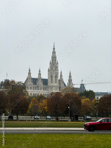 Photography Vienna City Hall (Wiener Rathaus) in Fog – Atmospheric Gothic Landmark