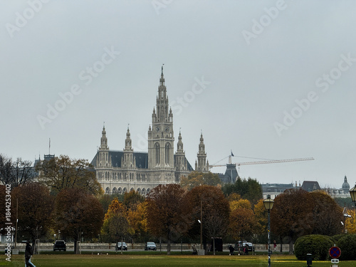 Photography Vienna City Hall (Wiener Rathaus) in Fog – Atmospheric Gothic Landmark