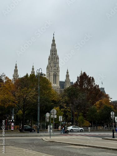 Photography Vienna City Hall (Wiener Rathaus) in Fog – Atmospheric Gothic Landmark