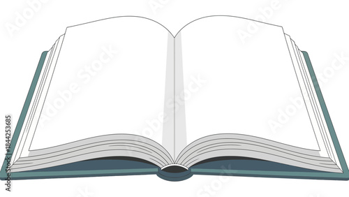 An open book with blank pages ready for your creative story telling or informational content