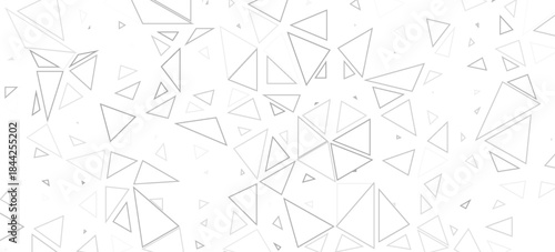 Abstract gray line triangle polygon on white background vector illustration.