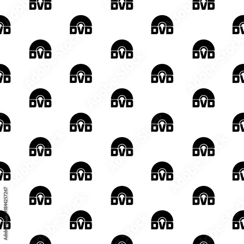 CD or DVD disk seamless pattern isolated on white background