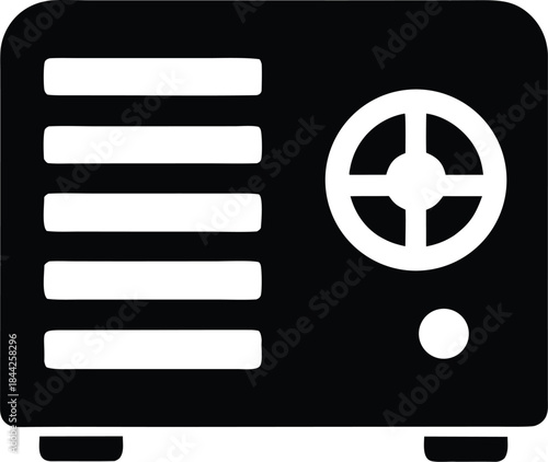 dehumidifier icon silhouette vector on transparent background