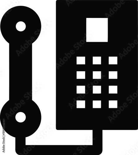 doorbell icon silhouette vector on transparent background