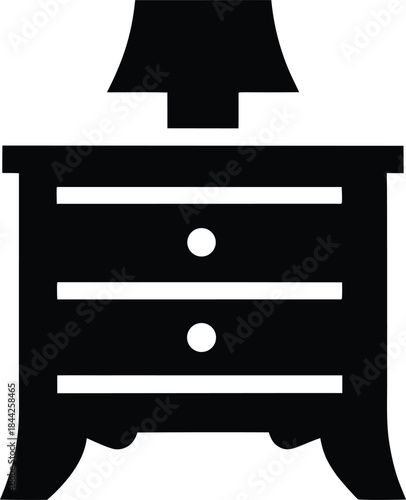 end table icon silhouette vector on transparent background