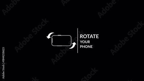 Rotate Your Phone or mobile rotation animation, Turn you Smartphone and rotate device screen animation on transparent background with alpha channel in 4k. 
