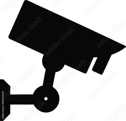 security camera icon silhouette vector on transparent background