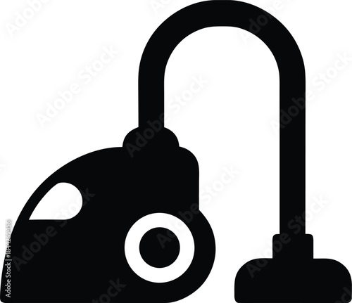 vacuum cleaner icon silhouette vector on transparent background
