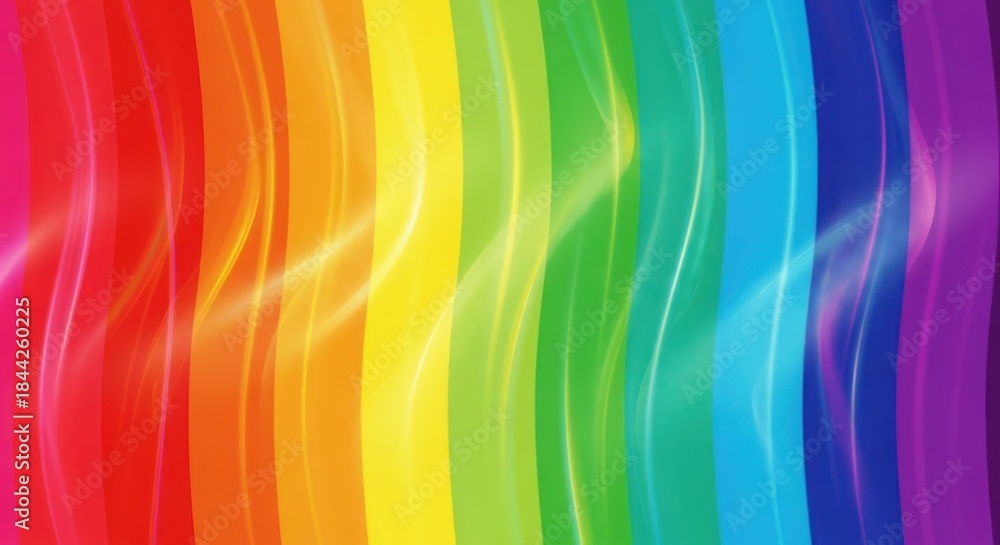 Obraz premium Vibrant rainbow colors in wavy pattern