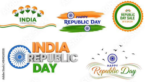 India republic day celebration design elements