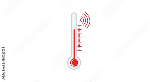 Modern temperature monitoring concept depicting body heat measurement technology for health