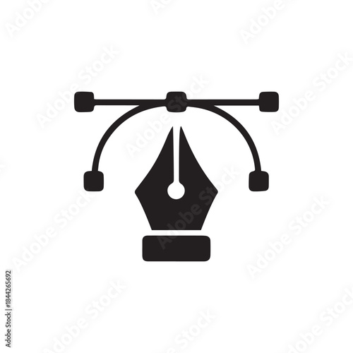 Fountain pen nib glyph icon