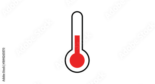 Thermometer illustration depicting fever, health monitoring and medical indication