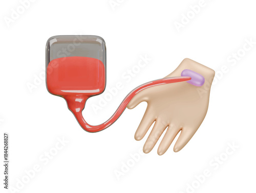 blood donation icon 3d illustration render