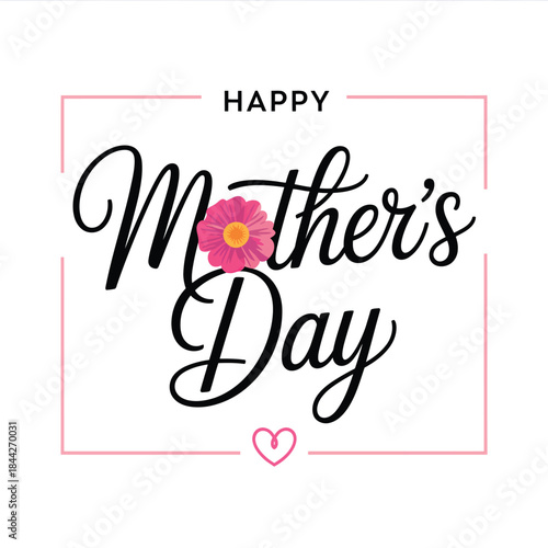 A heartwarming mother s day greeting card with floral detail and pink accents