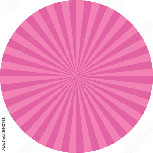 Pink Sunburst Pattern on White Background