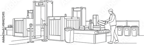Airport Baggage Claim Area Illustration