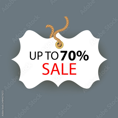 Promotional Sale Tag, vector badge template off sale label symbol 
