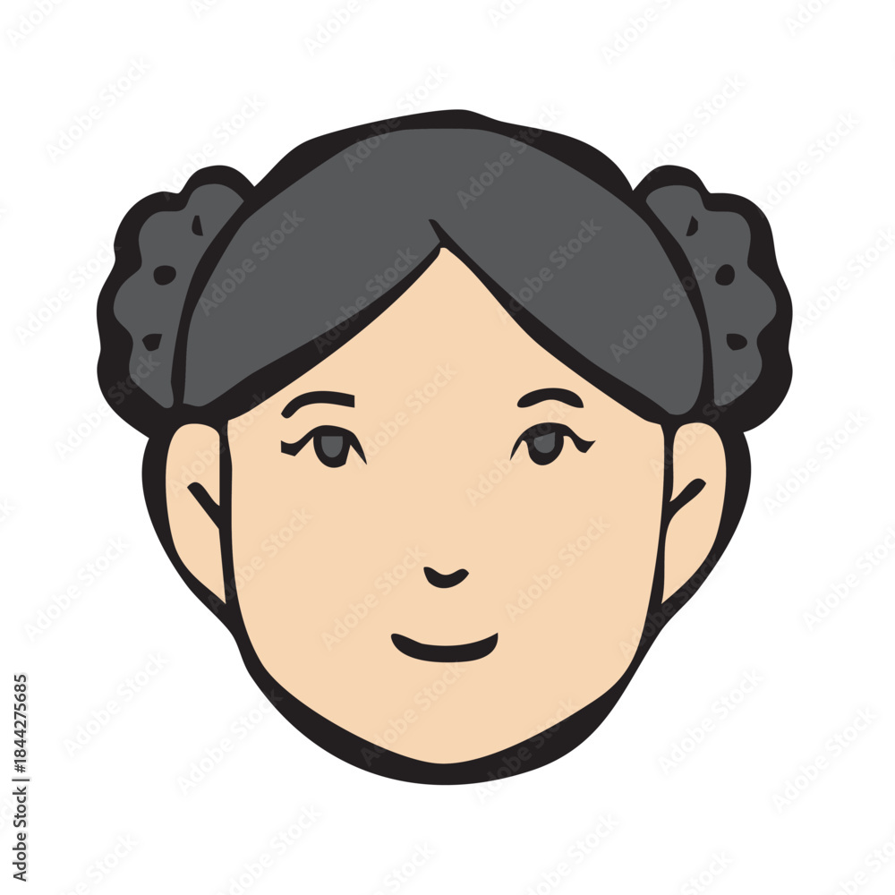 Fototapeta premium アイコン_人物・女性・外国人・国籍