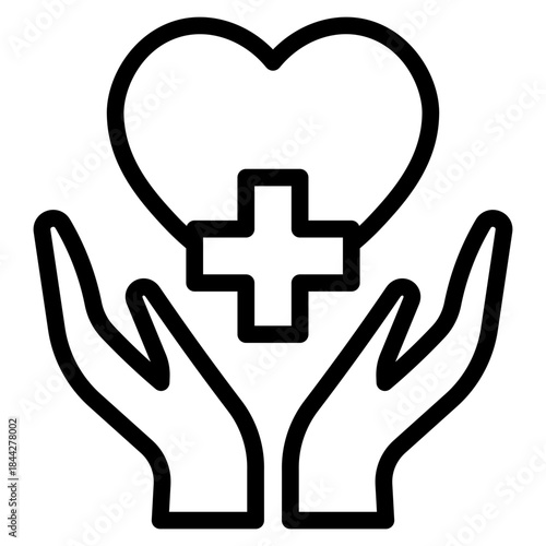 Healthy, society, protection, service, emergency, doctor, treatment, medical, report, diagnosis, health, prevention, icon vector illustration
