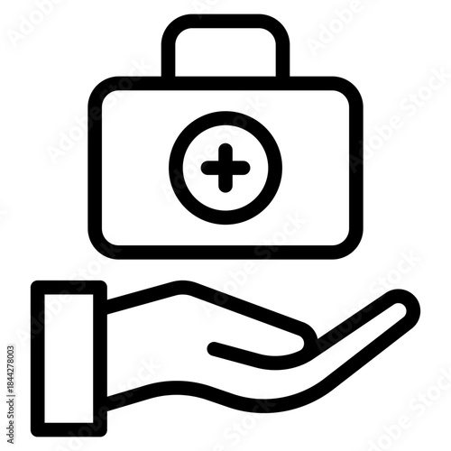 Healthy, society, protection, service, emergency, doctor, treatment, medical, report, diagnosis, health, prevention, icon vector illustration