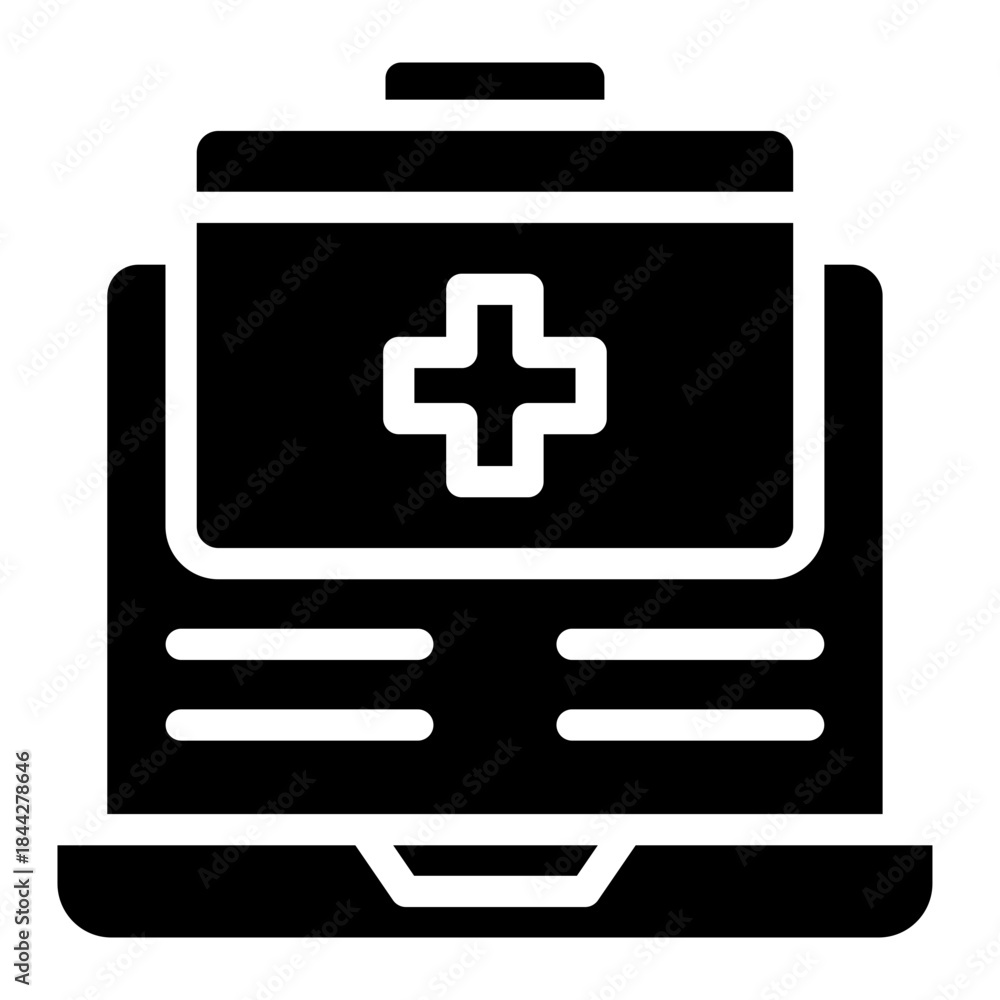 Fototapeta premium Health care, Patient, Subsidy, Wellness Program, Receipt, Medicine, Pharmacy, Trreatment, care, doctor, nurse, hospital, clinic, medicine, pill, report, vaccine, icon glyph style vector illustration 