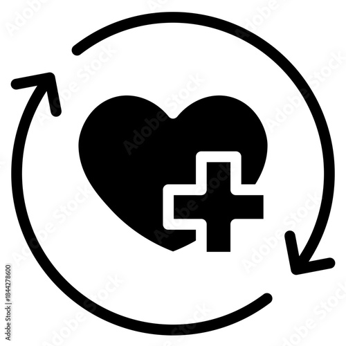 Health care, Patient, Subsidy, Wellness Program, Receipt, Medicine, Pharmacy, Trreatment, care, doctor, nurse, hospital, clinic, medicine, pill, report, vaccine, icon glyph style vector illustration	