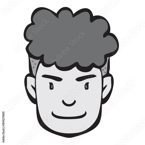 モノクロアイコン_人物・男性・外国人・国籍