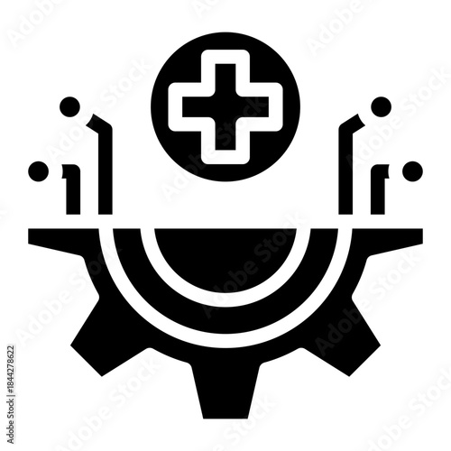 Health care, Patient, Subsidy, Wellness Program, Receipt, Medicine, Pharmacy, Trreatment, care, doctor, nurse, hospital, clinic, medicine, pill, report, vaccine, icon glyph style vector illustration	