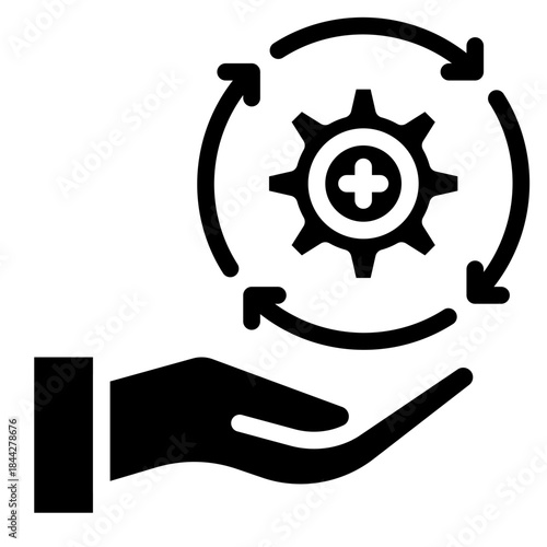 Health care, Patient, Subsidy, Wellness Program, Receipt, Medicine, Pharmacy, Trreatment, care, doctor, nurse, hospital, clinic, medicine, pill, report, vaccine, icon glyph style vector illustration	