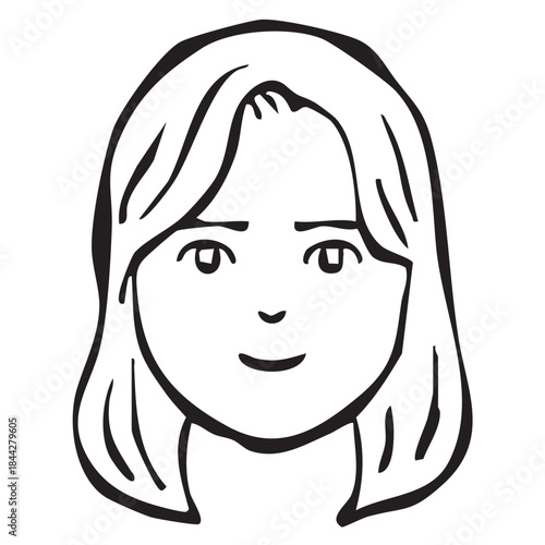 【線画】アイコン_人物・女性・外国人・国籍