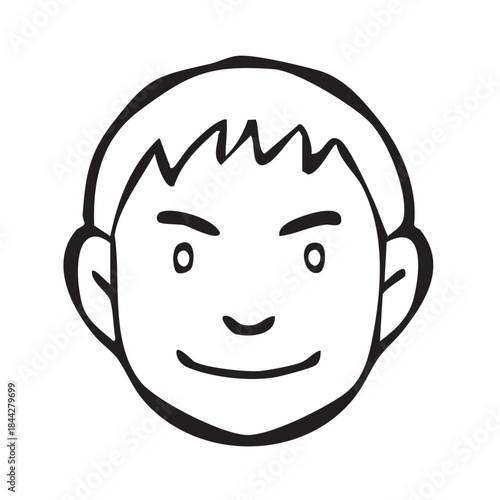 【線画】アイコン_人物・子ども・男の子