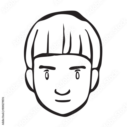 【線画】アイコン_人物・子ども・男の子