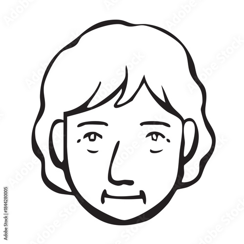 【線画】アイコン_人物・シニア・外国人・国籍